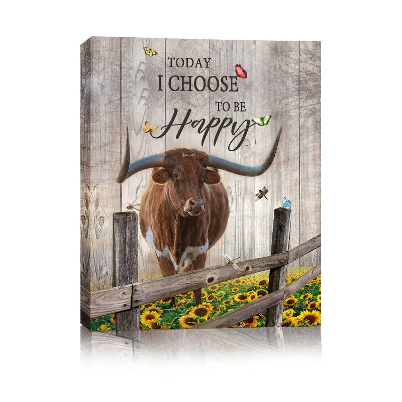 

Животное крупное рогатое полотно картина HD Настенная картина для спальни картины постеры для комнаты рисунки крупного рогатого скота Наст...