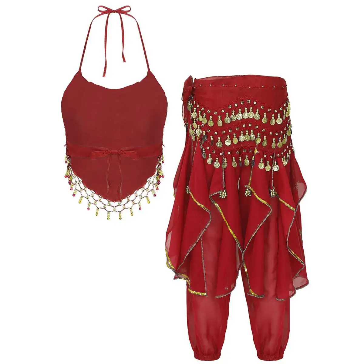 3 шт. женский костюм для танца живота | Тематическая одежда и униформа