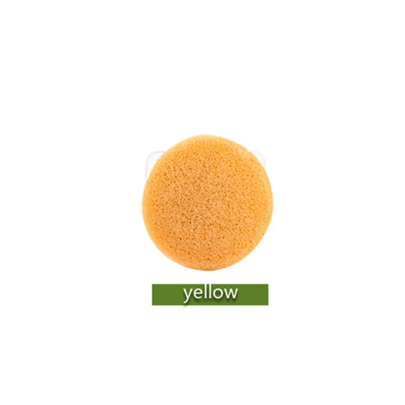 03 yellow 1 шт. полусферический спонж-Конняку натуральный косметический спонж для очистки лица Губка для очищения лица Инструменты для мытья лица флейтер инструменты для макияжа - Цвет: 03 yellow