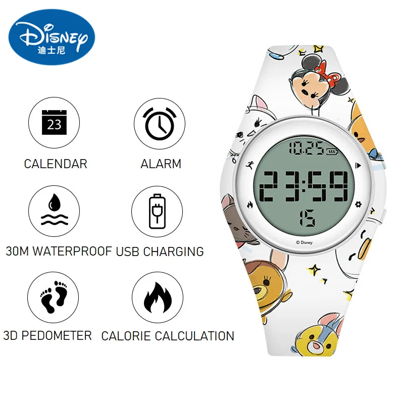 Детские спортивные светодиодный ные светодиодные цифровые часы Disney в стиле