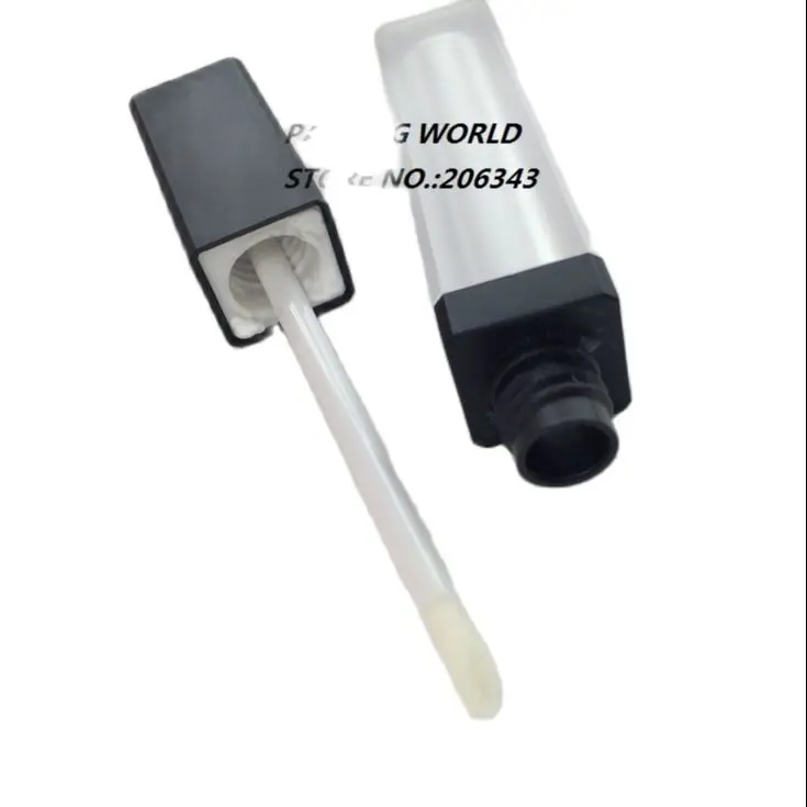 6 мл квадратная форма Матовый крем для губ блеск с черной крышкой масла губ/блеск