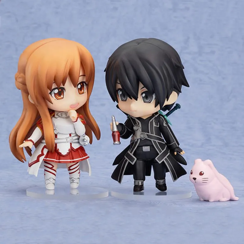 Аниме фигурки меч искусство онлайн милые игрушки Yuuki Asuna #283 Kirigaya Kazuto #295 фигурная