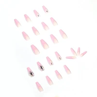 diy acrylic 3d press on nails acrylic decoration false nails for female