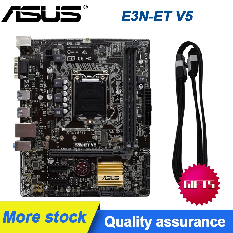 ASUS E3M ET V5 C232 PC материнская плата 1151 pin DDR4 M.2 поддерживает E3 1200v5 Desktop платы