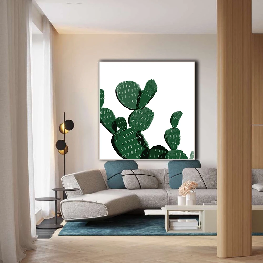 Простая краска кактус по номерам художественная ing ручная ed зеленые растения