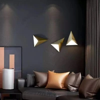 nordic minimalist triangle wall lamp decoration bedroom bedside lamp golden modern minimalist living room sofa wall lamp