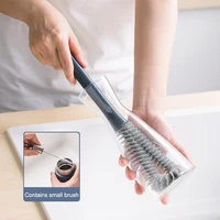 Dual Purpose Cup Brush Household Kitchen Nylon Long Handle Brush Baby Bottle Cup Brush No Dead End Water Bottle Cleaning Brush