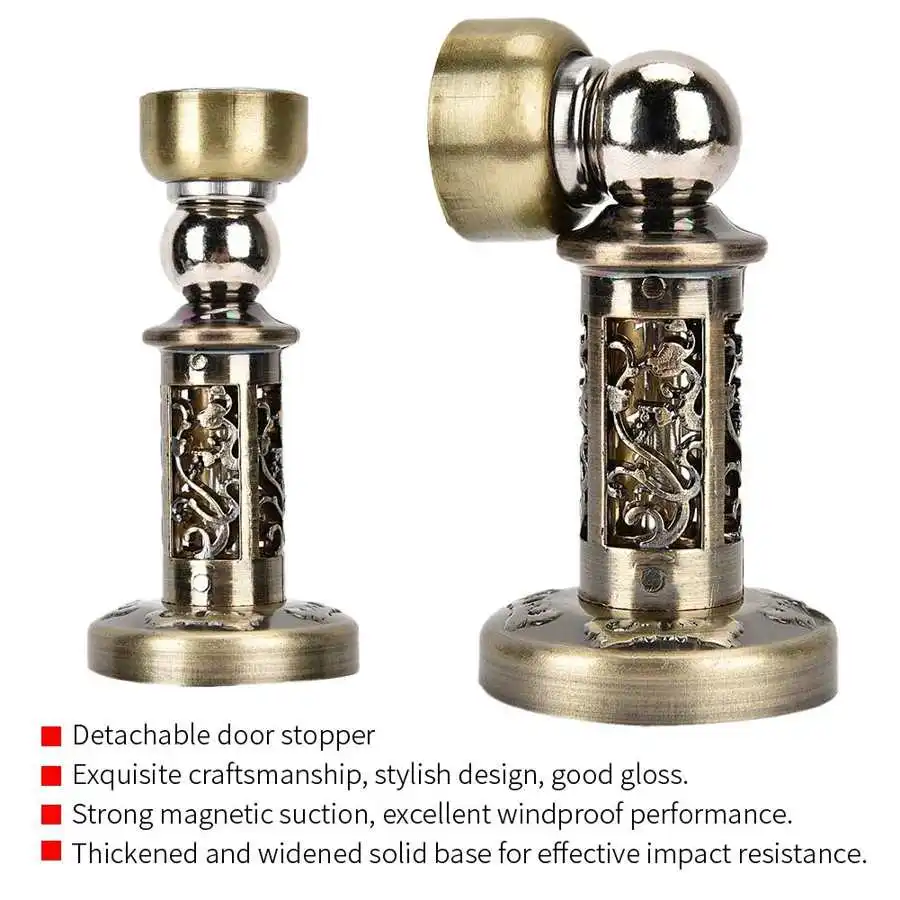 Цинковый сплав сильная Магнитная Стопорная пробка для двери античный дверной