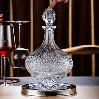 tumbler crystal glass wine diamond rotary decanter