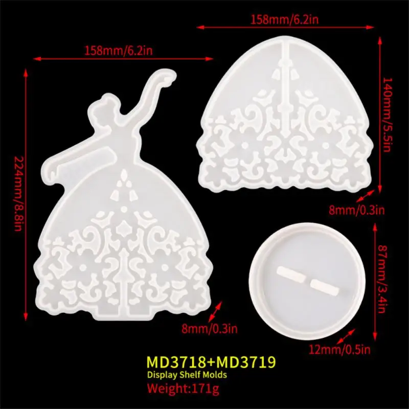 

Fashion Silicone Dancing Girl Bracket Mold For Resin DIY Epoxy Mold For Jewelry Display Stand Craft Home Decor Handmade Tools