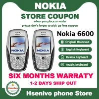 Nokia 6600, Восстановленный, оригинальный NOKIA 6600 мобильный телефон, разблокированный, GSM, Triband, белый, гарантия 1 год