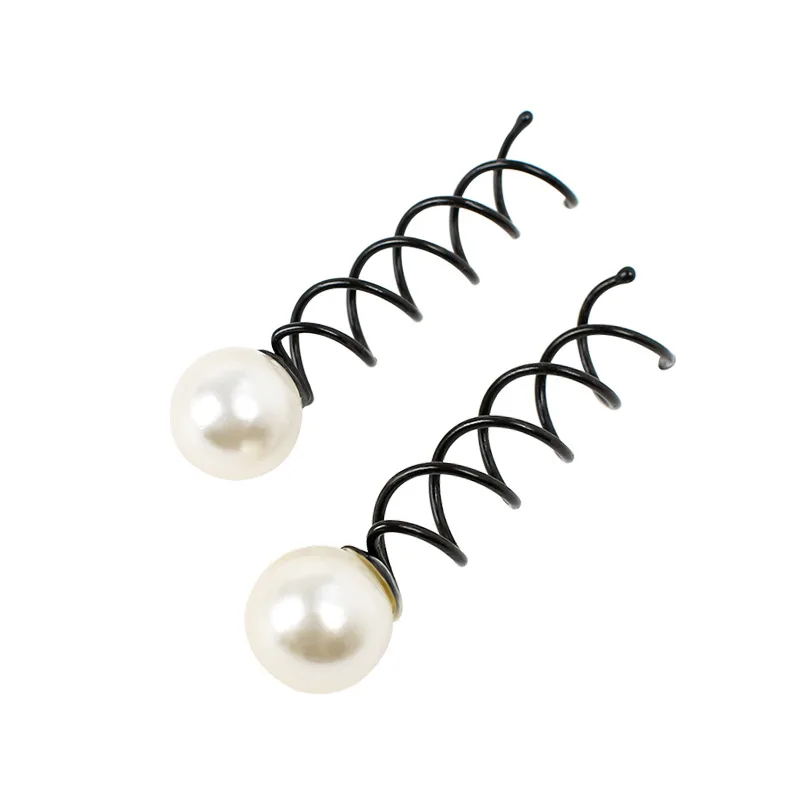 Заколки для волос женщин и девочек жемчужные Спиральные заколки аксессуары