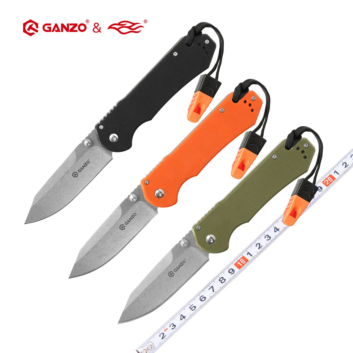 Складной нож Ganzo G7452 58 60HRC лезвие 440C рукоятка G10 карманный тактический инструмент