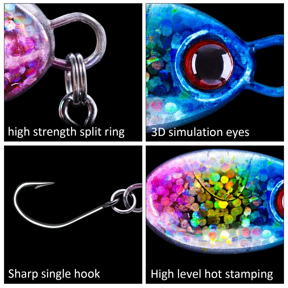 Goture 2 шт. джиг для зимней рыбалки с 3D глазами горячее тиснение 3 г 5 форели щуки льда