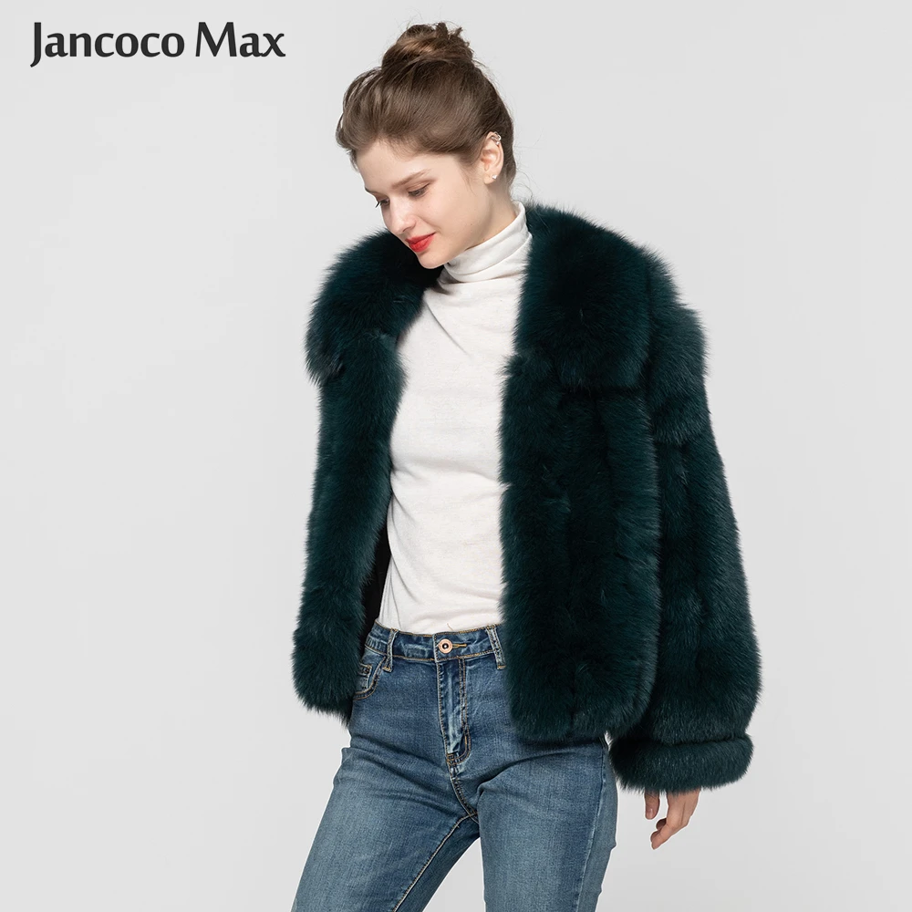 Новый дизайн пальто из натурального Лисьего меха модные зимние куртки теплая