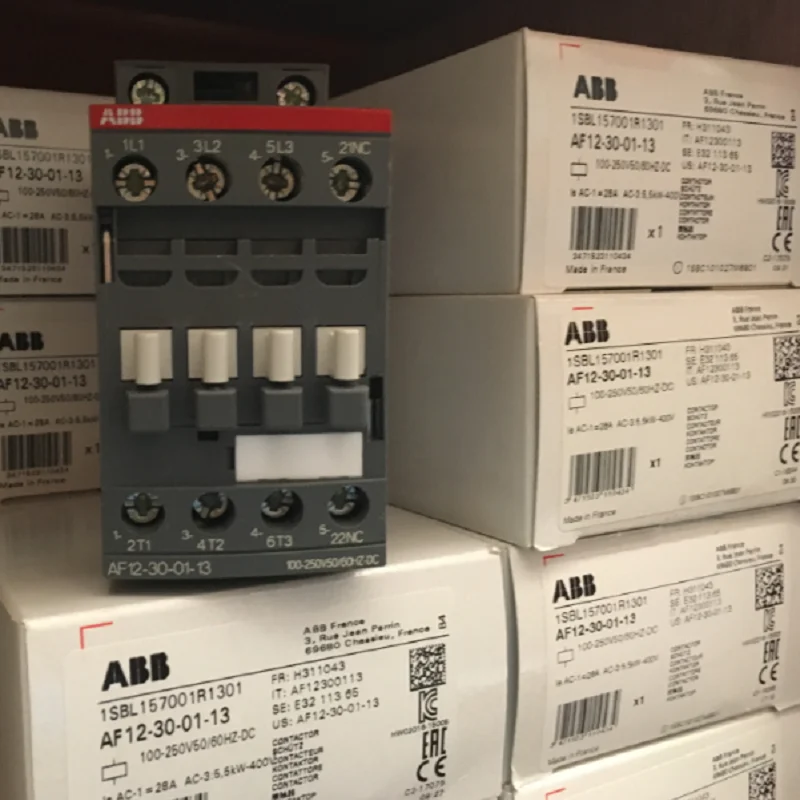 ABB 3-ploe контакторы AF серия AC/DC 1NC или 1NO 50 Гц/60 Гц 100V ~ 250V DC 100V-250V 12A 5.5kw AF12-30-10-13 AF12-30-01-13