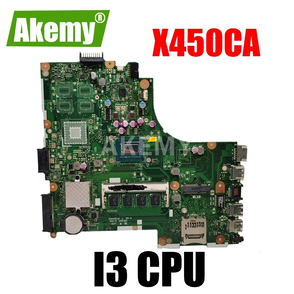 

NEW!!! Akemy For Asus X450CC X450CA A450C X450C X452C Motherboard Laptop Mainboard with i3 CPU