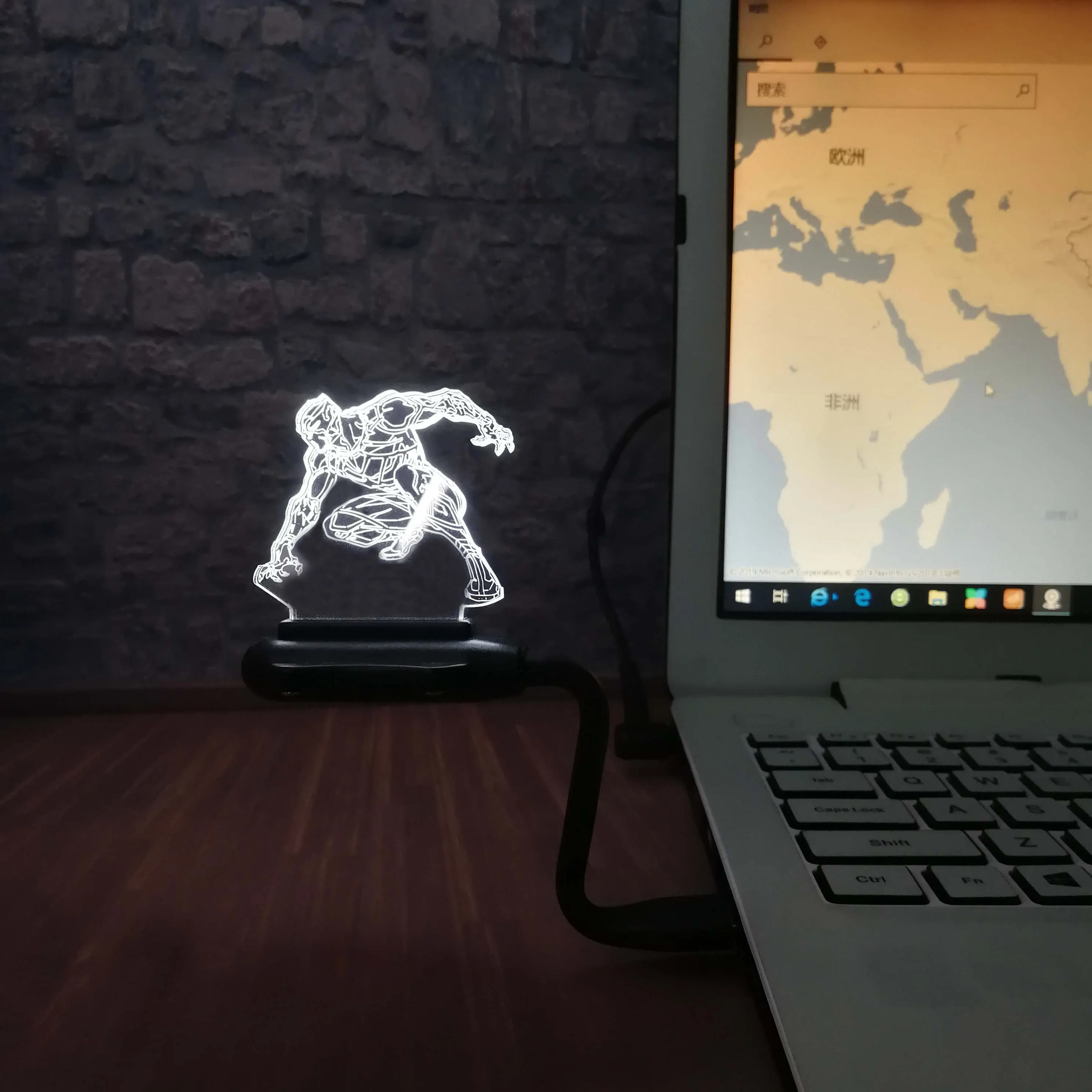 Mini Lamp Мстители 3D лампа USB ночник RGB Черная пантера герой комиксов 7 цветов Настольная лампа Праздничная Вечеринка настроение Лава детская игрушка подарок - Испускаемый цвет: Mini Lamp