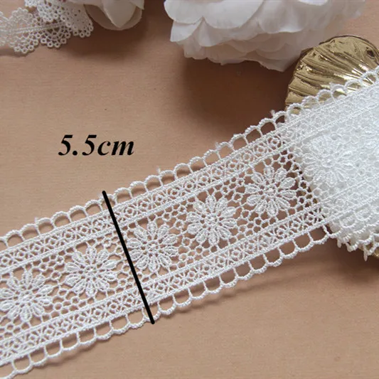 Вышитые кружева из полиэстера 5 ярдов | Дом и сад