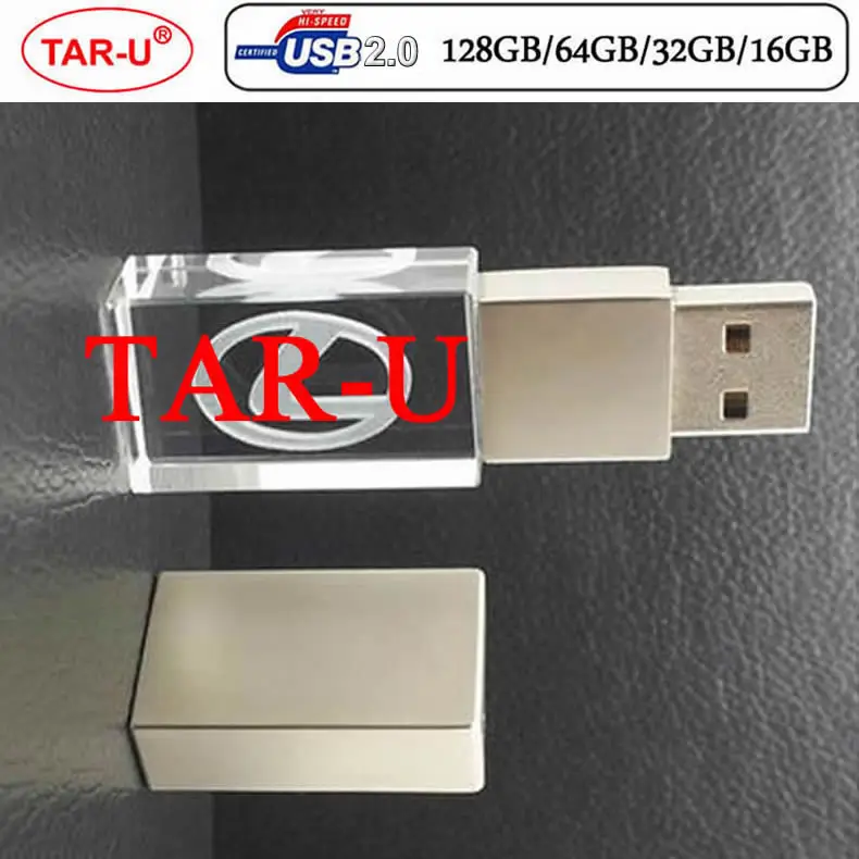 Креативный брендовый Автомобильный логотип 64 ГБ 32 16 Хрустальный USB флэш