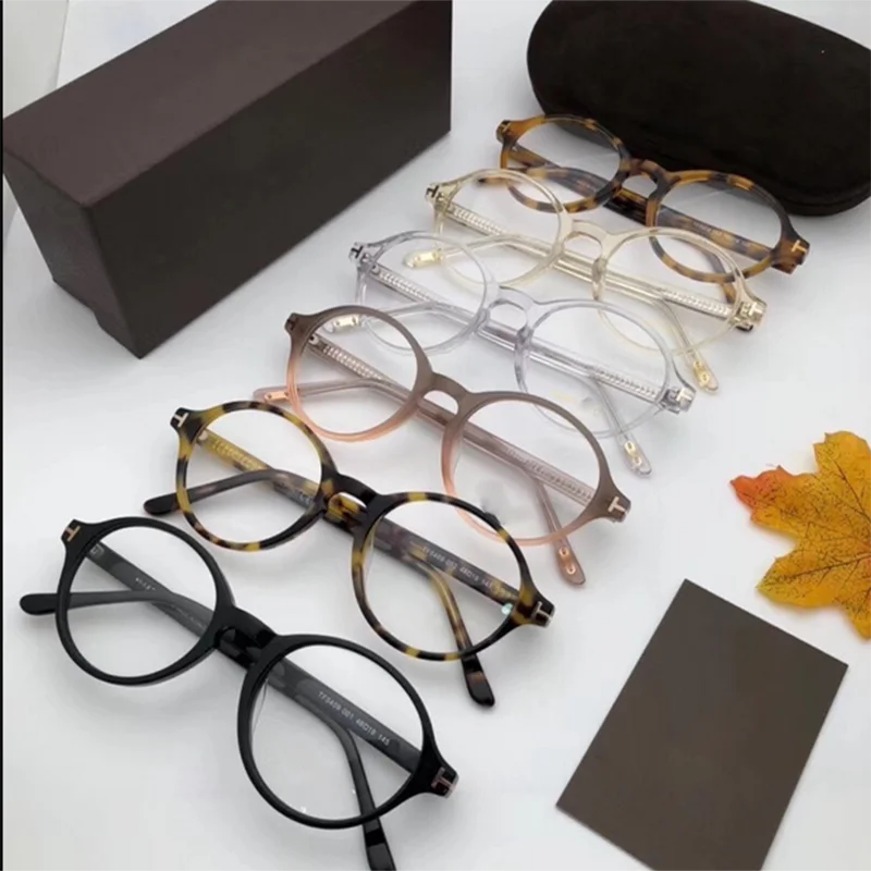 

TF5409 Oval Acetate Frames With Original Logo Can Be Customized Into Precription Eyewear Myopia Hyperopic Progressive Glasses