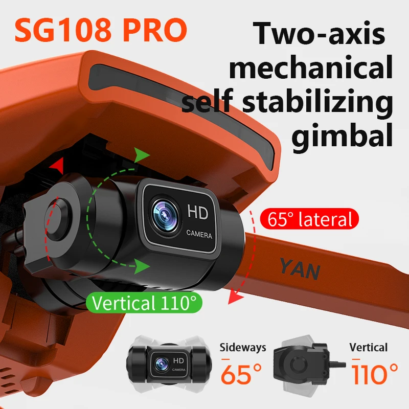 SG108 PRO Two-Axis Gimbal Camera Drone GPS 5G WIFI 4K SG108 Mini Quadrocopter Professional Brushless Motor Dual Cam RC Drone