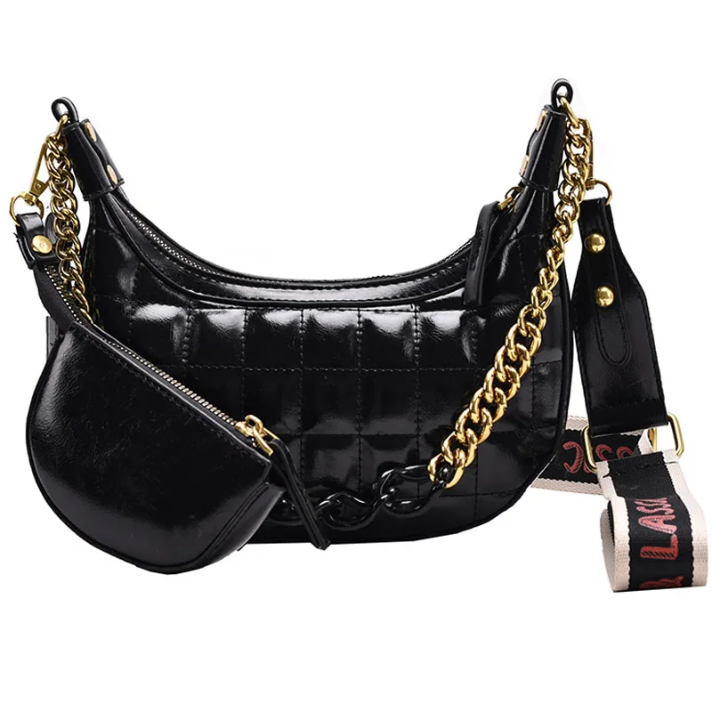 

Chain Designer Luxury Women's Famous Brand Female 2021 Lady Fashion Small PU Leather Crossbody Shoulder Bag Handbags