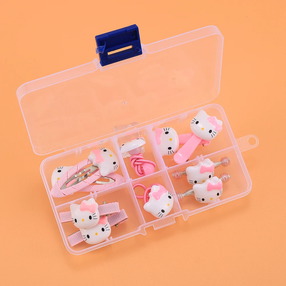Горячая Распродажа hello kitty заколки для волос эластичные резинки для волос набор для девочек акриловые Мультяшные медведи кролик кошачьи заколки, аксессуары