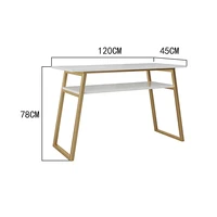 120cm modern nordic style double layer marble nail tables minimalist gold wrought iron light luxury double manicure desks
