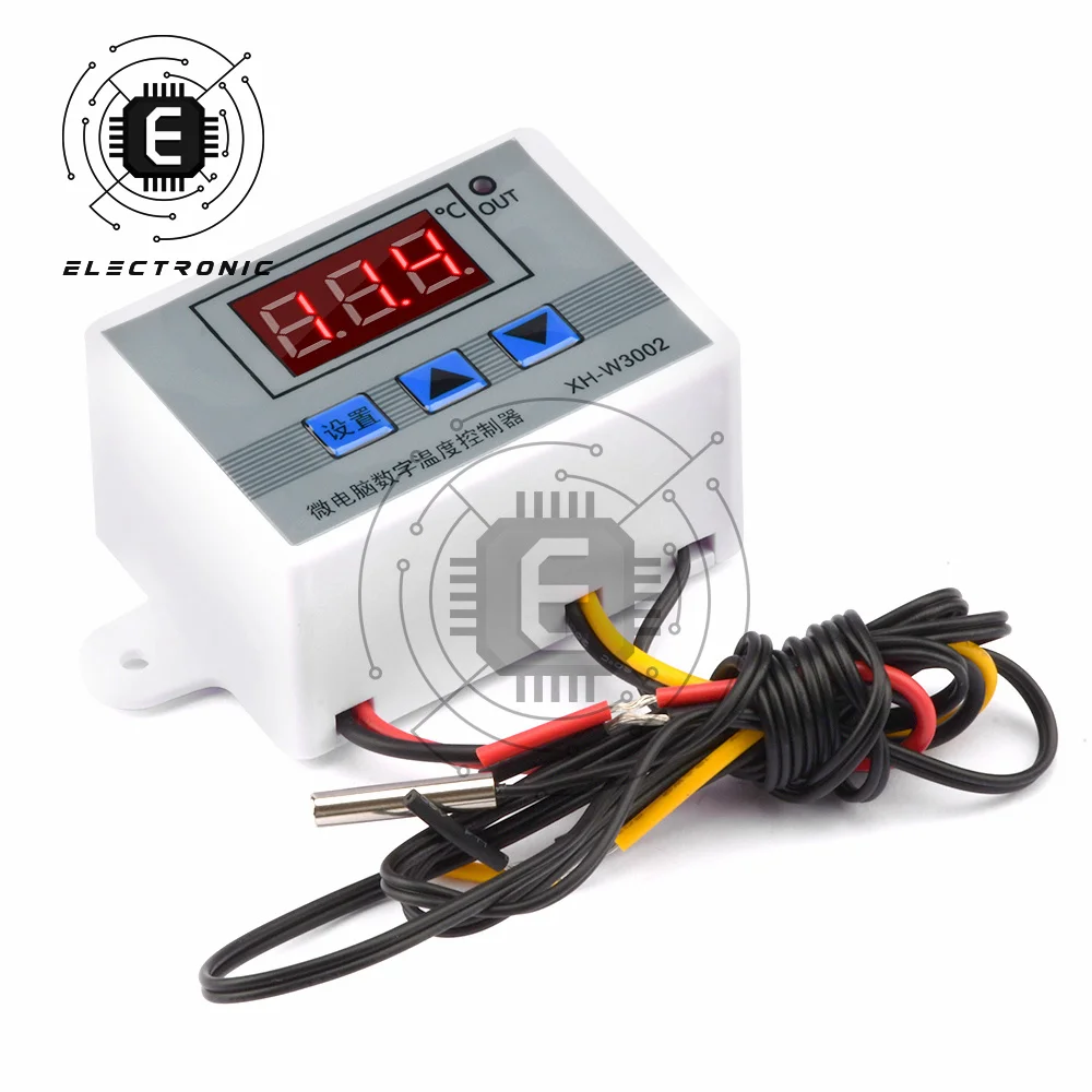 Профессиональный цифровой светодиодный регулятор температуры W3002 24 В 36 48