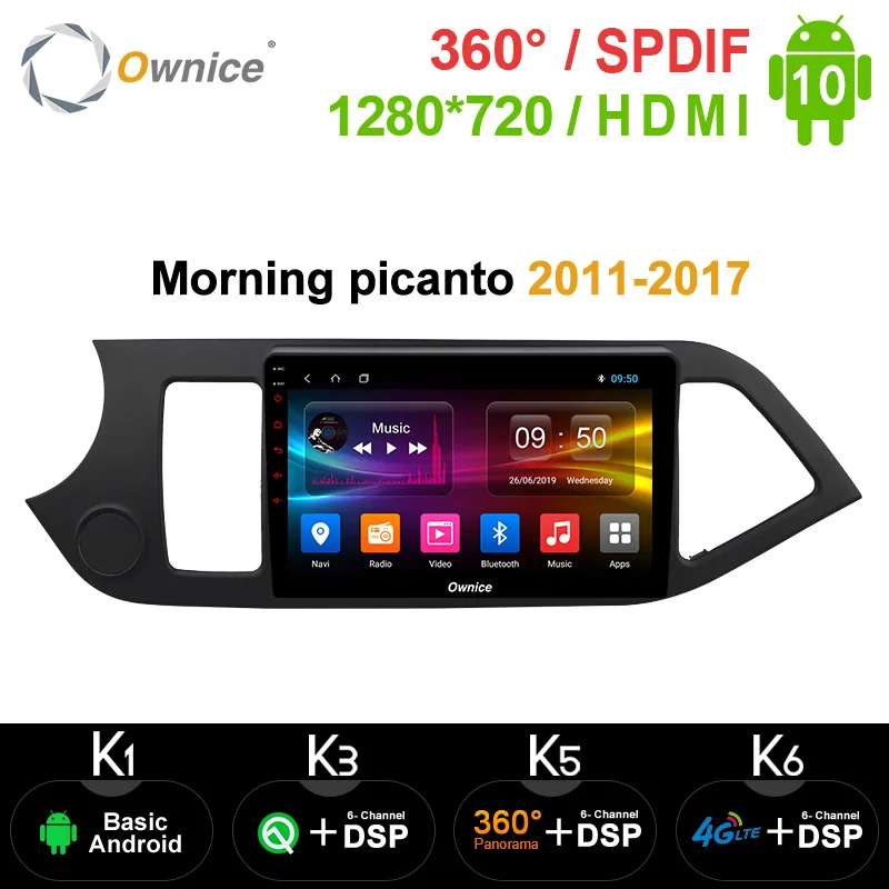 Ownice K3 K5 K6 Android10.0 8 Core радио автомобиль DVD плеер GPS Navi Стерео для Kia picanto УТРО 2011 2017 4glte