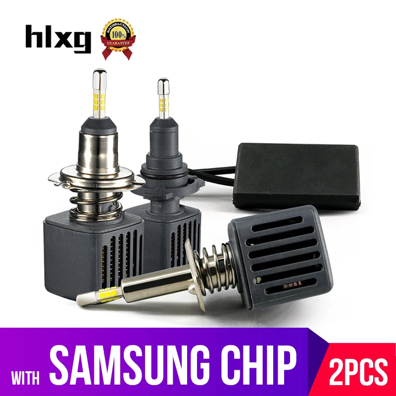 Hlxg 2 шт. 4 стороны H7 светодиодный для Samsung 20 Вт 10000lm csp чипы H11 H8 H9 H1 9005/ HB3 9006/HB4 автомобиля Фары для авто 6500 К автомобилей