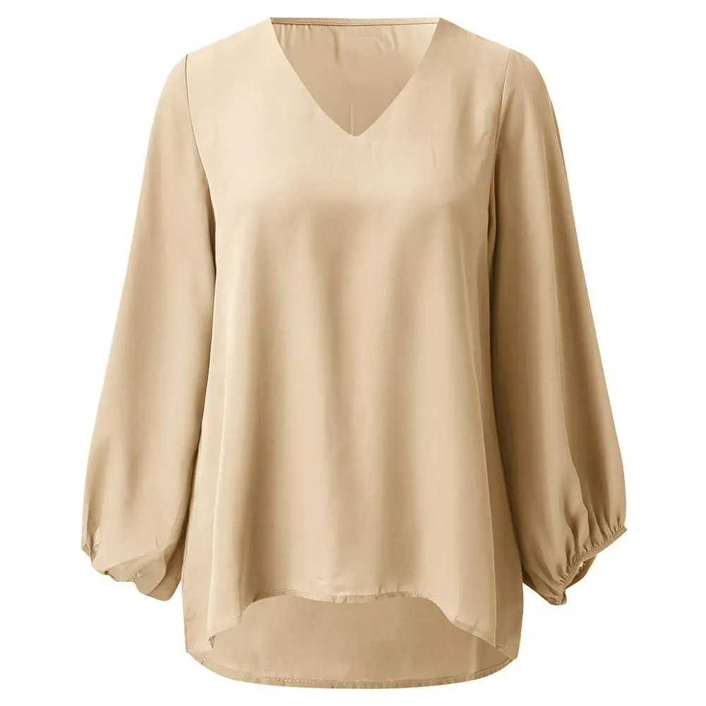 2019 блуза с длинным рукавом размера плюс женская новая Повседневная модная