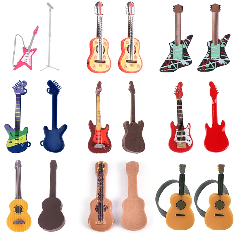 Модный миниатюрный музыкальный инструмент для кукольного домика 1:12