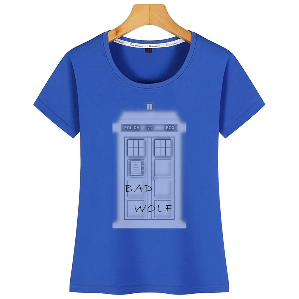 Топы футболка Женская Доктор Кто ТАРДИС комикс надписи хлопковая