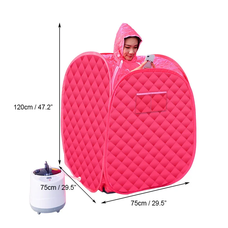 

3L Steam Sauna Spa Room Home Beneficial Full Body Slimming Folding Detox Therapy Steam Fold Sauna Cabin Sauna Generator 220V