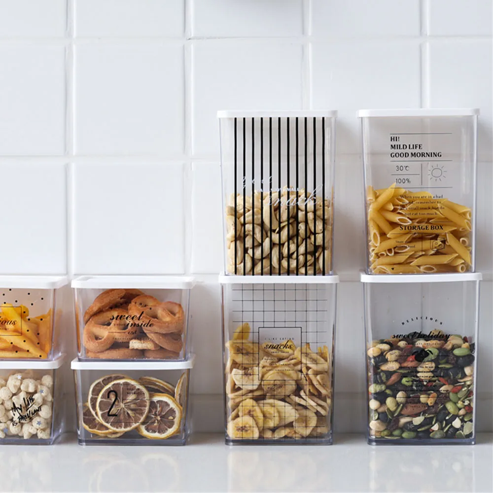 Кухонный Контейнер для хранения продуктов с крышкой влагостойкий пластиковый