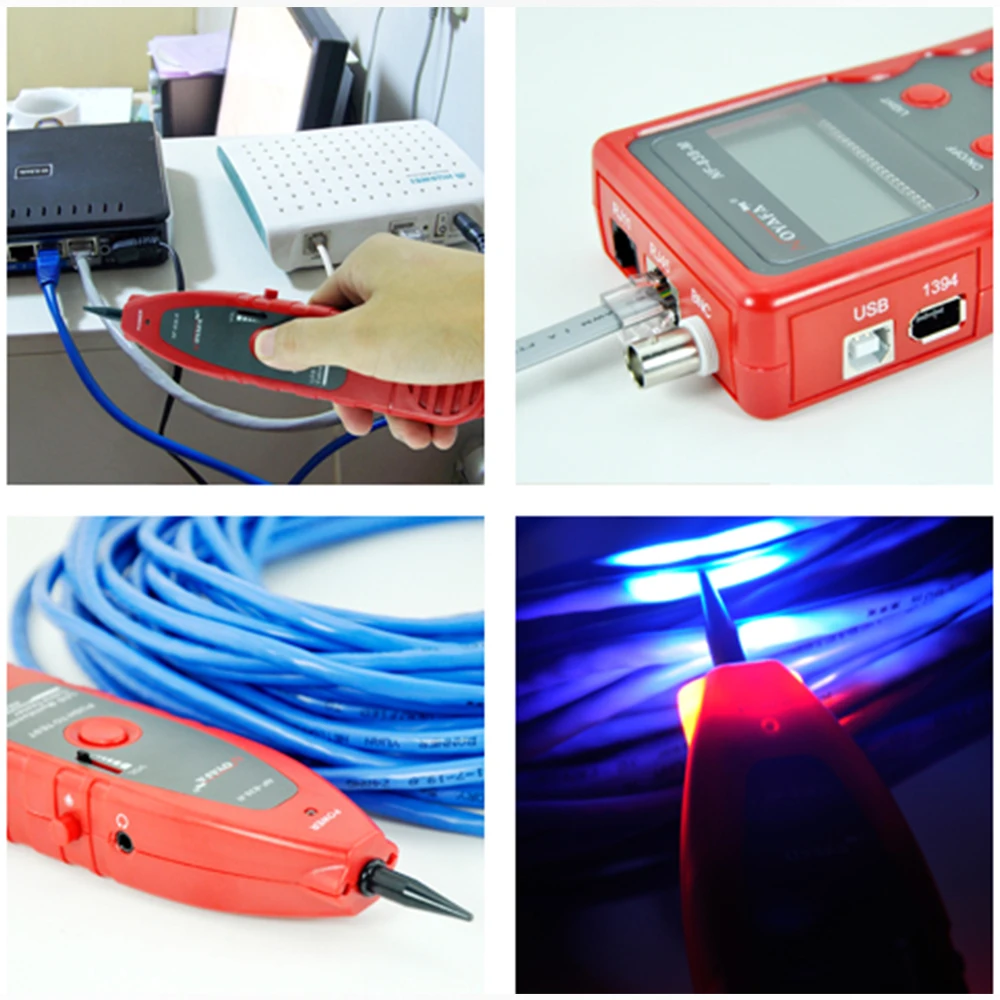 

Free Shipping!! NOYAFA NF-838 Wire fault locator Cable tracer for RJ45 RJ11 USB BNC 1394 Cable