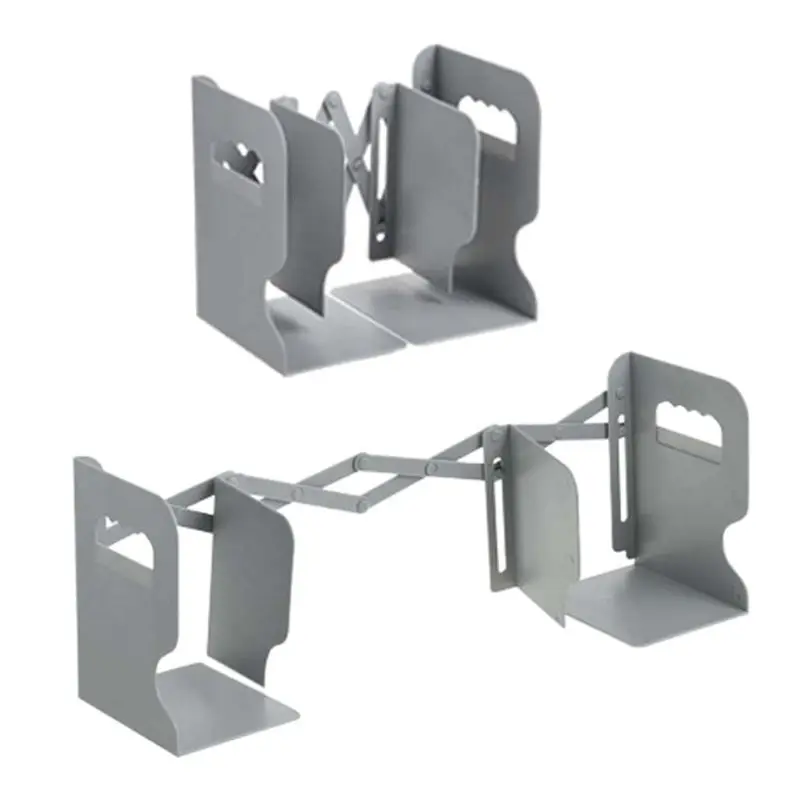 

B2EF 2 IN 1 Adjustable Book Holder Bookends with Pen Holder Students Desk Magazine File Holder Organizer Office Stand Rack Save