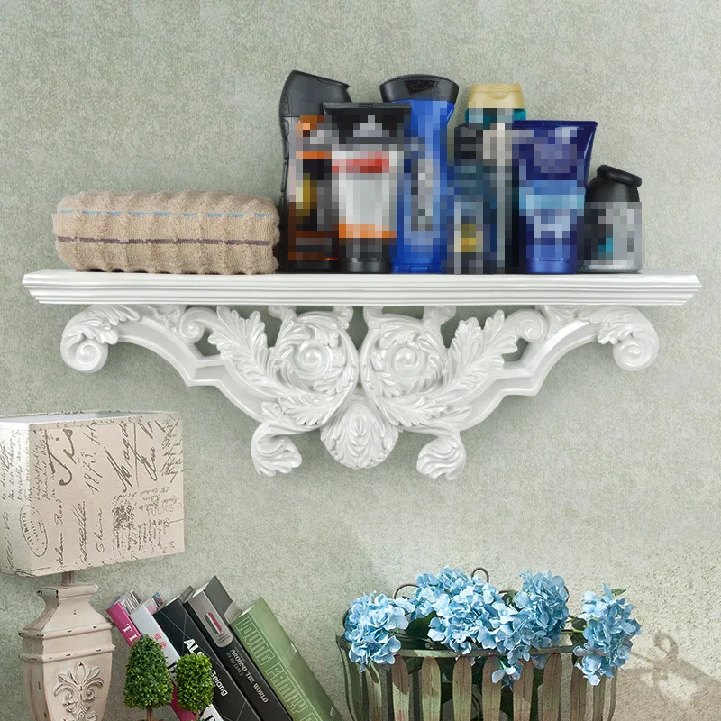 

Wall Hanging Rack Resin Three-dimensional Shelf Living Room Wall Decoration Crafts Punching Install with Screw Accessories