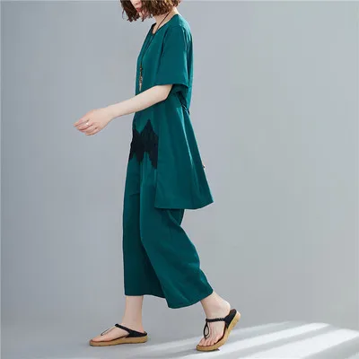 

Middle Aged Women Two Piece Outfits Summer Wholesale Clothing Women Set Clothes Ensemble Femme Deux Pieces Tracksuit