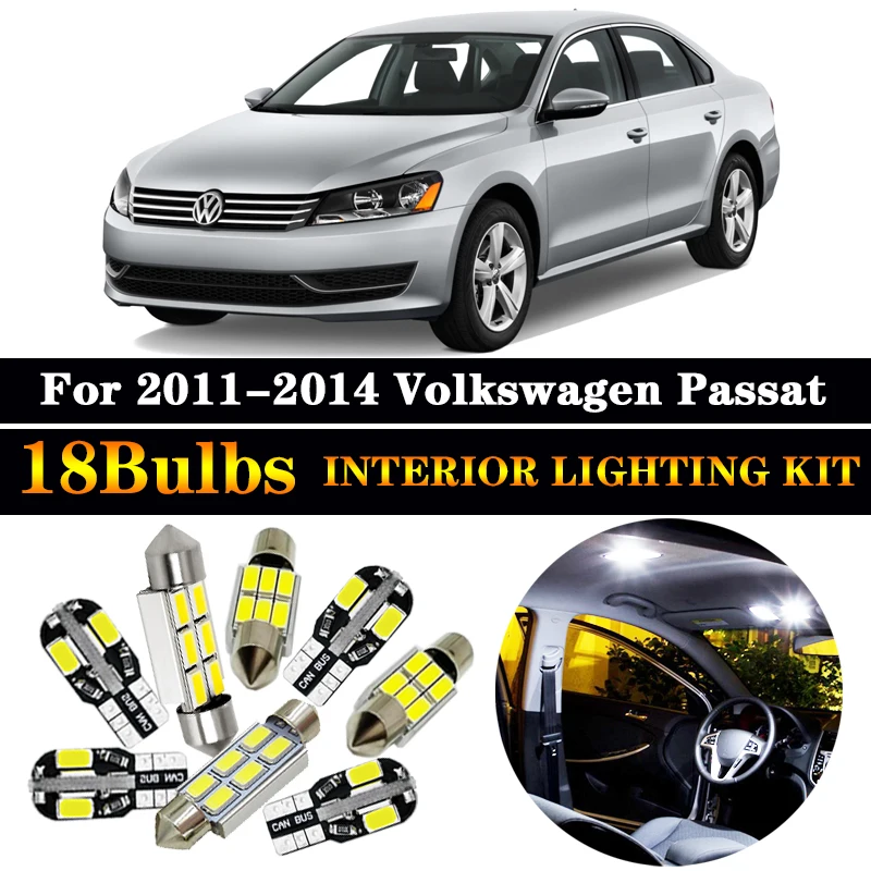 18 шт. светодиодные лампы для чтения в салоне Volkswagen Passat B7|Сигнальная лампа| |