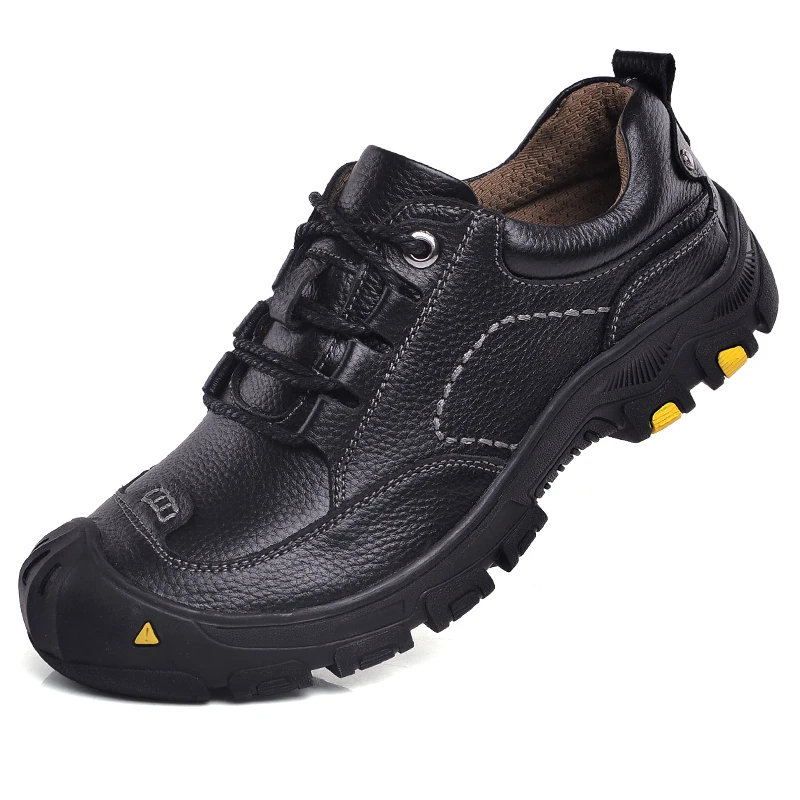 

Spring Autumn Outdoor Men's Casual Hiking Shoes Top Layer Cowhide Lace-up Men's Leather Shoes Breathable Wear-resistant Shoes