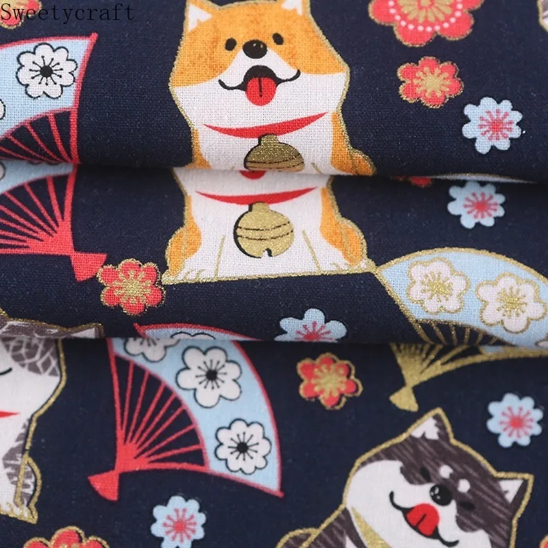 150х100смшиба ину собака печать бронзовая хлопчатобумажная ткань шитье стеганая