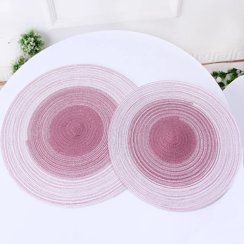 Скандинавские круглые тканые столовые приборы из хлопчатобумажной пряжи
