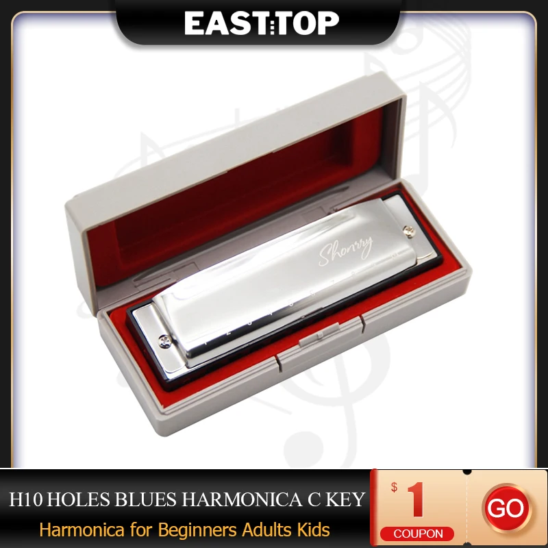 EASTTOP T009-1 10 отверстий блюз-гармоника C Key рот-орган блюз-Арпа диатоническая