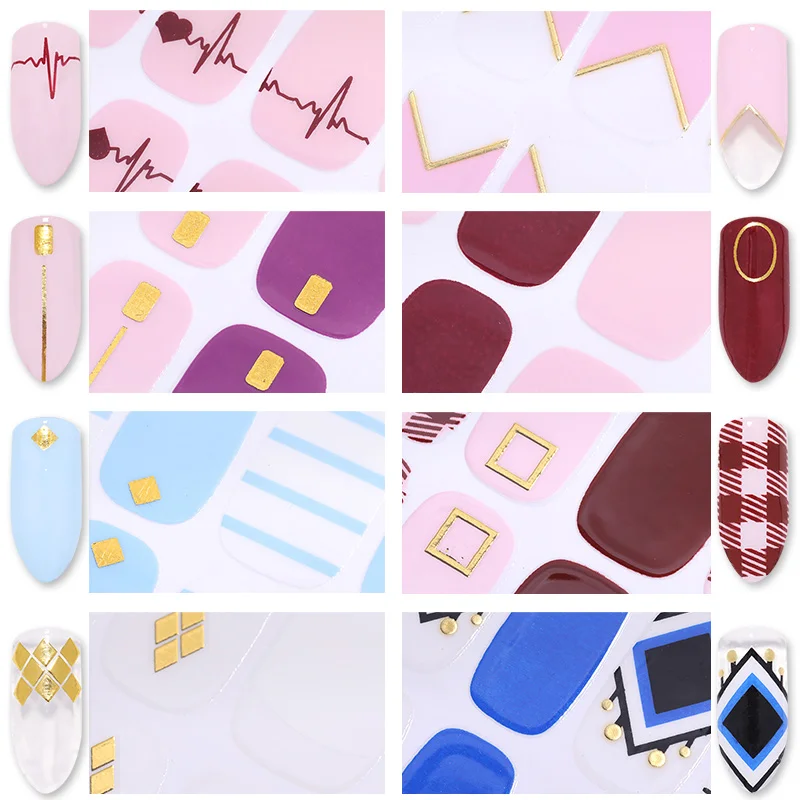 1 шт. Съемная наклейка для ногтей s полное покрытие накладные ногти Советы без