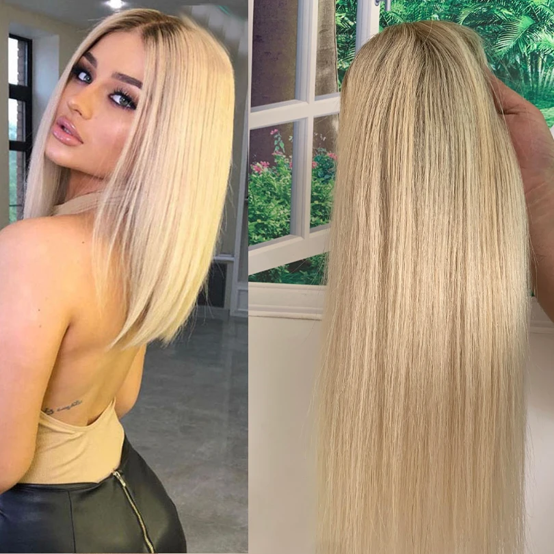 8*15cm Remy Hair Topper 120% Density Natural Hairpiece Silk Top Extensions Human Hair Silk Base Toupee For Women ombre Blonde