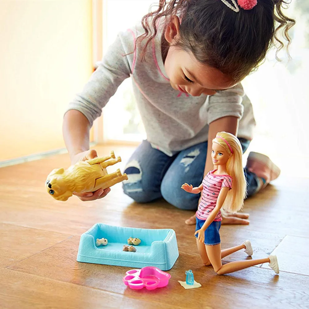 Куклы Барби забота о животных серия новорожденных щенков кукла и домашние