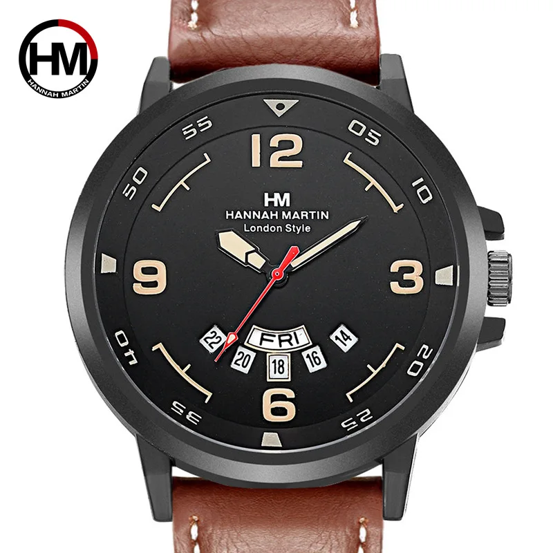 HM 2019 мужские часы Топ люксовый бренд водонепроницаемые спортивные наручные